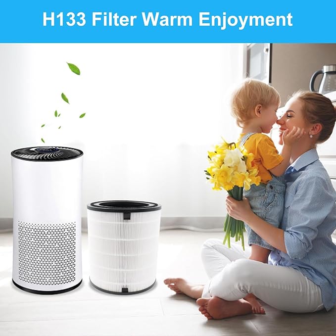 Lv-H133 Replacement Filter Only Compatible with LEVOIT LV-H133 Filter, Efficient Middle Filter and Activated Carbon Filter Set, LV-H133-RF, 2 Pack