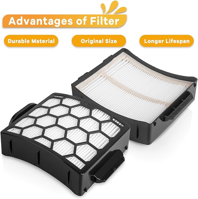 LA502 LA702 LA802 Replacement Filters for Shark Rotator Lift-Away ADV DuoClean Upright Vacuum LA300 LA301 LA322 LA500WM LA360 LA362, Replaces Part # XFFK320 & XHF320