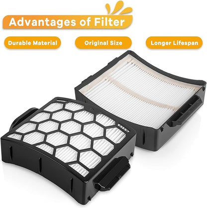 LA502 LA702 LA802 Replacement Filters for Shark Rotator Lift-Away ADV DuoClean Upright Vacuum LA300 LA301 LA322 LA500WM LA360 LA362, Replaces Part # XFFK320 & XHF320