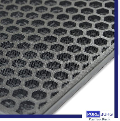 PUREBURG Replacement Filter Set Compatible with RabbitAir BioGS 2.0 Ultra Quiet Model SPA-550A & SPA-625A Air Purifiers,2-Pack H13 True HEPA + Activated Carbon Filter