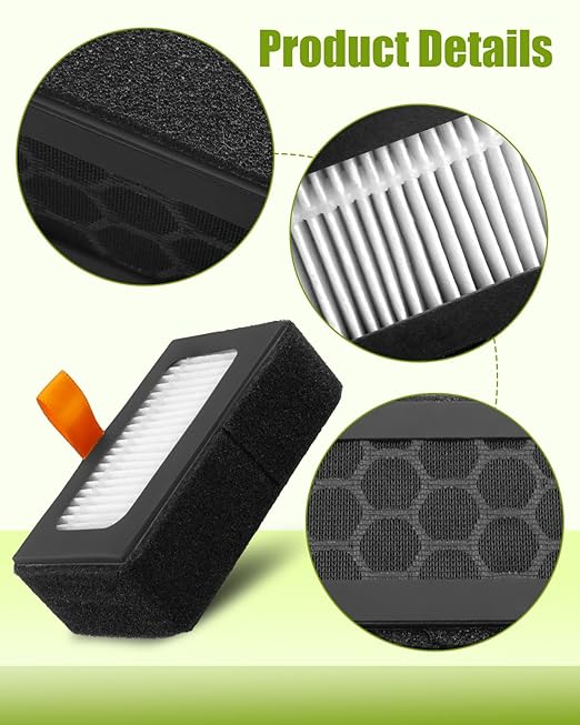 2PCS Air Filter Fit for Bambu Lab X1C X1 P1S 3D Printers, with Brush