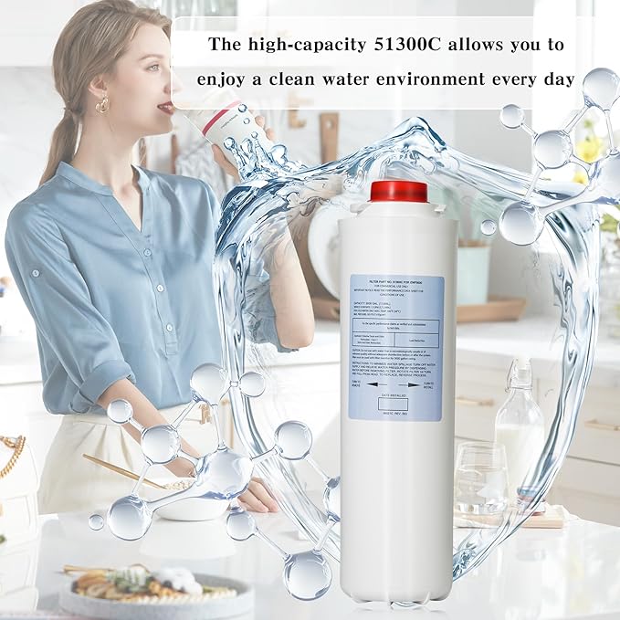 Water Filter Replacement for EWF3000（No Chip）, 1 Packs Replacement Large Capacity 3000 Gallon, Replacement EWF3000 for 51300C ERF750, 51299C, 55898C