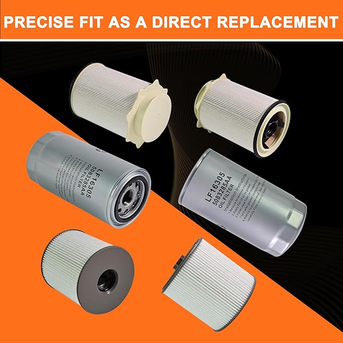 Oil Filter and Fuel Filter Water Separator Set Compatible with Ram 2500 3500 4500 5500 2019 2010 2011 2022 6.7L Diesel Replaces# 68436631AA 68157291AA 5083285AA