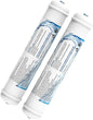 2 Pack Inline Water Filter 1/4" Quick-Connect Replacement Cartridge Inline Activated Carbon Block Filter for Refrigerator, Ice Maker, Under Sink System, Reduces Chlorine, Fluoride, Limescale and More