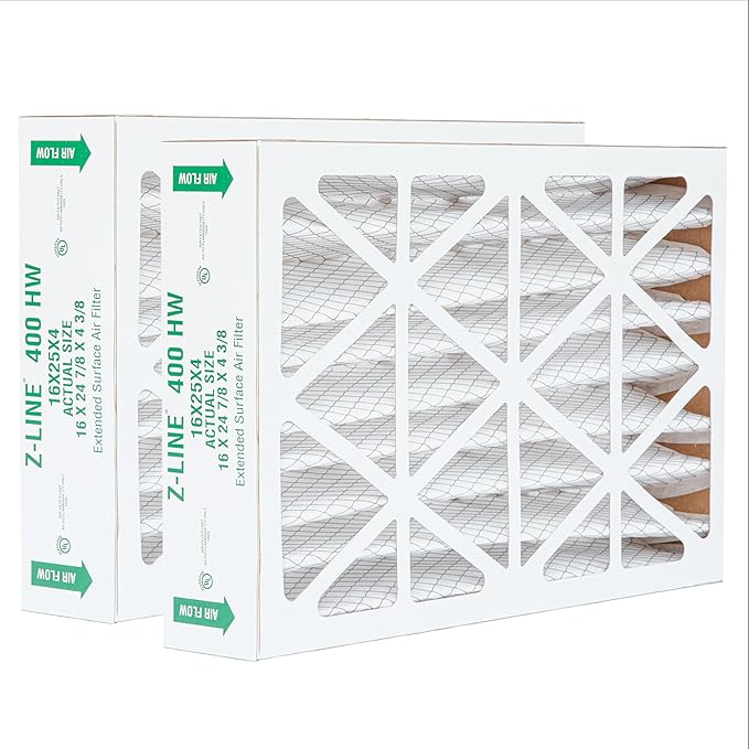 Glasfloss ZL 16x25x4 MERV 10 Air Filter Honeywell FC100A1029 Replacement Air Cleaners. 2 Pack. Exact Size: 16 x 24-7/8 x 4-3/8
