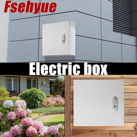 Electrical Box 12 x 12 x 6 Inch Indoor Outdoor Electrical Enclosure Box Steel Junction Box Wall Mounted Universal Electrical Project Box with Safety Locks and Mounting Plates