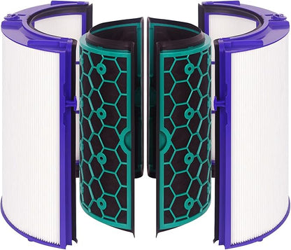 TP04 Replacement Filter for Dyson Air Purifier TP04 HP04 DP04 Pure Cool Fan Hot Tower Fan, 360 Combi Glass HEPA + 2-in-1 HEPA Filters for TP04 Tower Purifying Fan