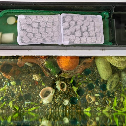 DEPEPE 10pcs 7.8 x 5.9 Inch Aquarium Filter Media Bags with Zipper for Activated Carbon, Biospheres, Ceramic Rings