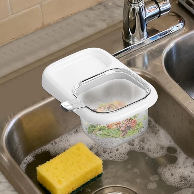 Sink Filter Basket, Efficient Drainage Design, 150g, Suction Cup Sink Rack, Kitchen Drain Basket, Compact & Space-Saving, for Home, Apartment, Restaurant, Dorm, Fruit, Vegetable, Pasta