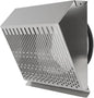 Vent Systems 8" Inch Exhaust Vent Cover with Rubber Gasket - Stainless Steel - Robust Weatherproof Outdoor Air Exhaust Box - Duct or Surface Mounting - Rain and Snow Protection