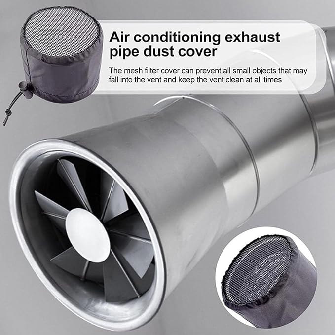 Grow Tents Vent - Dustproof Duct Filter, Flexible Vent Cover Tent with Two Pieces, Indoor Accessory Greenhouse Laundry Kitchen Rv, Grow Ten Covers for Plant Tent Airflow Control X0.39 Inches