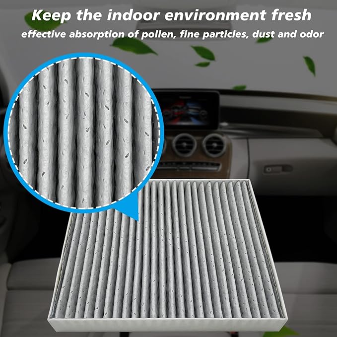 2Pcs Cabin Engine Air Filter Kits JM802 JM1722 Fits for 2021-2025 TLX 2.0L, 2018-2025 Odyssey, Replacement for CF11182, CA12061, 80292TF0G01, 17220-5J6-A10