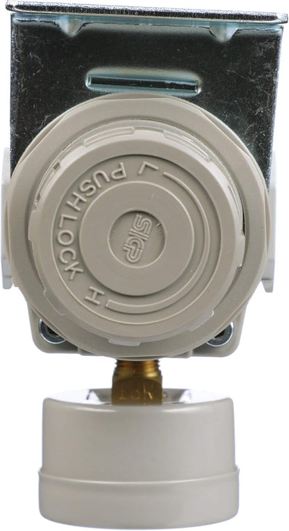 PneumaticPlus SAW300-N03BG-MEP Compressed Air Filter Regulator Piggyback Combo 3/8" NPT - Metal Bowl, Manual Drain, Bracket, Gauge