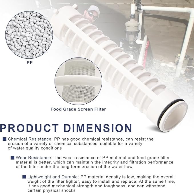 1-1/2" 100 Mesh Spin Down Sediment Replacement Water Filter Screen, Spin Down 1 1/2"-100 Sediment Filter Replacement for Rusco Vu Flow filter for Well Water Pump and Sprinkler Irrigation Filter System