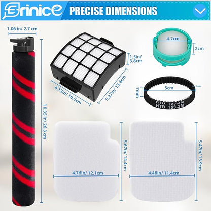 AZ3002 Filter Replacement Part for Shark Stratos DuoClean PowerFins HairPro Upright Vacuum AZ3000 AZ3000C AZ3000W AZ3002C, 1 Brushroll 2 Filters 4 Foam & felt Filter 4 odor neutralizer 2 Belts