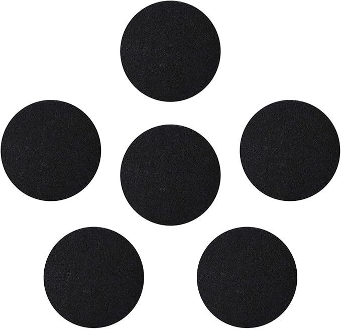 Eagles 6 Pack Charcoal Filters for Compost Bucket, 6.5 Inch Double Thinck 0.4 Inch Compost Filters for Countertop Bin, Round Activated Carbon Filter Bio Bucket Filter Universal Size