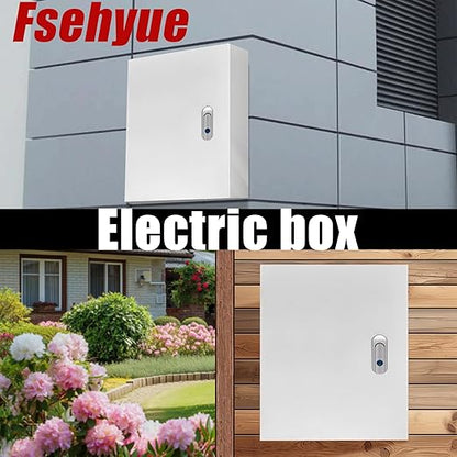 Electrical Box 20 x 16 x 6 Inch Indoor Outdoor Electrical Enclosure Box Steel Junction Box Wall Mounted Universal Electrical Project Box with Safety Locks and Mounting Plates