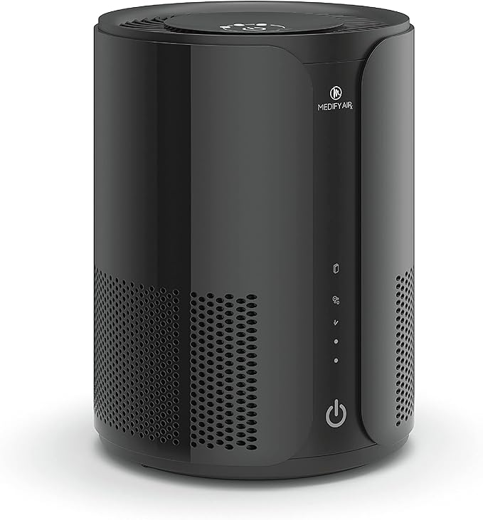 Medify MA-18 Air Purifier with H13 HEPA Filter - a Higher Grade of HEPA for 400 Sq. Ft. (99.9%) | Perfect for Office, Bedrooms, Dorms or Baby Nurseries - Black, 1-Pack