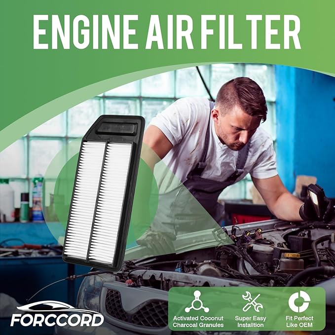 2-PACK Engine Air Filter Fits for Acura TSX 2004-2008 2.4L, Honda Accord 2003-2007 2.4L Air Filter Replacement CA9564 Car Accessories