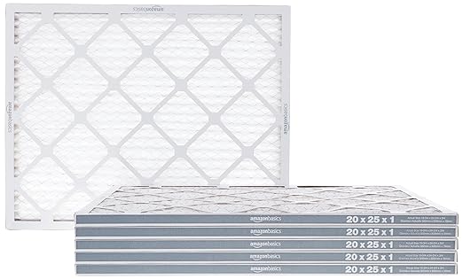Amazon Basics 20x25x1 Air Filter 6 Pack, MERV 11 AC Furnace Filters (Actual Size: 19.75" x 24.75" x 0.75")