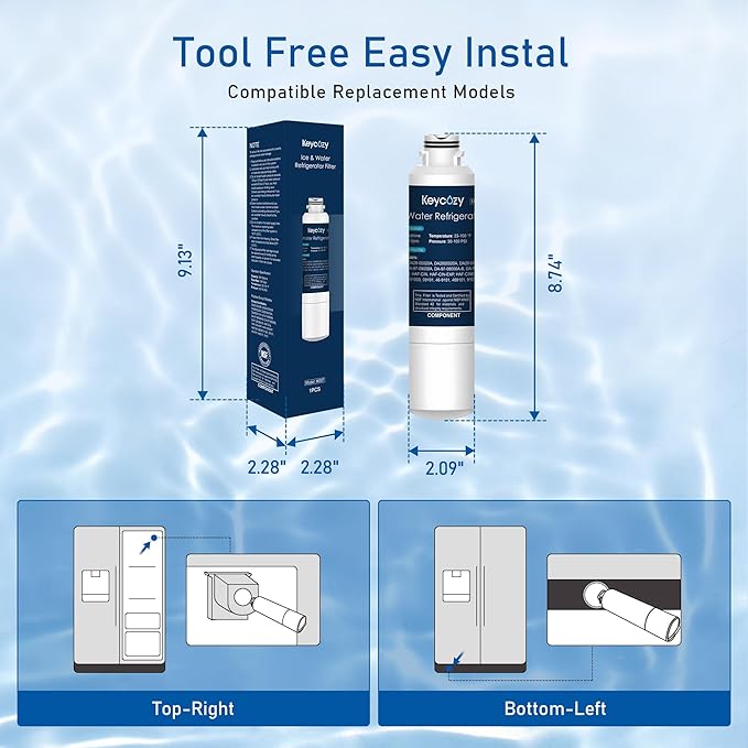 Refrigerator Water Filter Replacement for Samsung Water Filter DA29-00020B, HAF-CIN, RS25J500DSR, RF28HMEDBSR, HAF-CIN/EXP, RF4287HARS, RF28HFEDBSR, K007 3 Pack