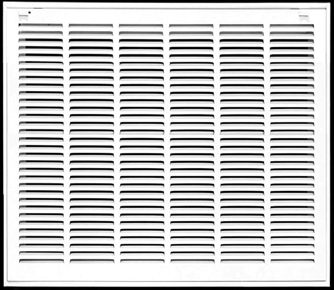 HVAC Premium 28 x 28 Duct Opening Steel Return Air Filter Grille, for 1-inch Filter, Removable Door, Flat Stamped HVAC Vent Cover Grille, Outer Dimensions 30.5 x 30.5