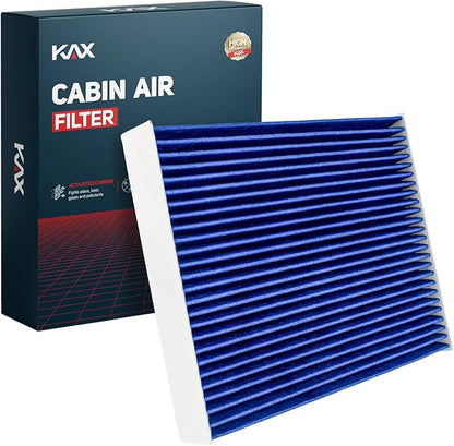 KAX Premium Cabin Air Filter with Dual Active Carbon, CF11174 Replacement for Mercury Milan 2010 2011, Lincoln MKZ Ford Fusion 2010 2011 2012, Passenger Compartment Air Filter, 200% Longer Life