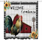 Farmhouse Rooster Living Room Curtains 96 Inch Length, Window Curtains Tab Top, Rustic Red Barn Windmill Sunflowers Light Filtering Window Treatments Drapes 52"x96" 2 Panel