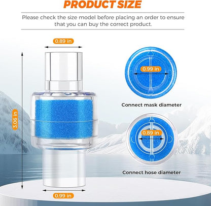 6 Pack HME Heat Moisture Exchanger/Exchange Filter in-Line Humidification Solution Unit Replacement for Z1, Z2, 22mm Diameter Tubing, Individually Sealed Packaging by Blutoget
