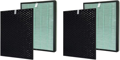 PUREBURG Replacement Filter Set Compatible with RabbitAir BioGS 2.0 Ultra Quiet Model SPA-550A & SPA-625A Air Purifiers,2-Pack H13 True HEPA + Activated Carbon Filter