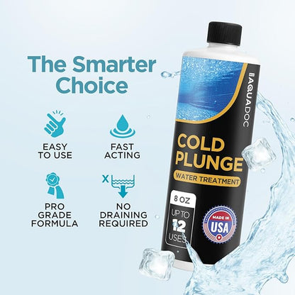 AquaDoc Cold Plunge Water Treatment - 8oz - Ice Bath Cleaner and Water Stabilizer - Cold Plunge Weekly Treatment for Fresh Water - Made in USA