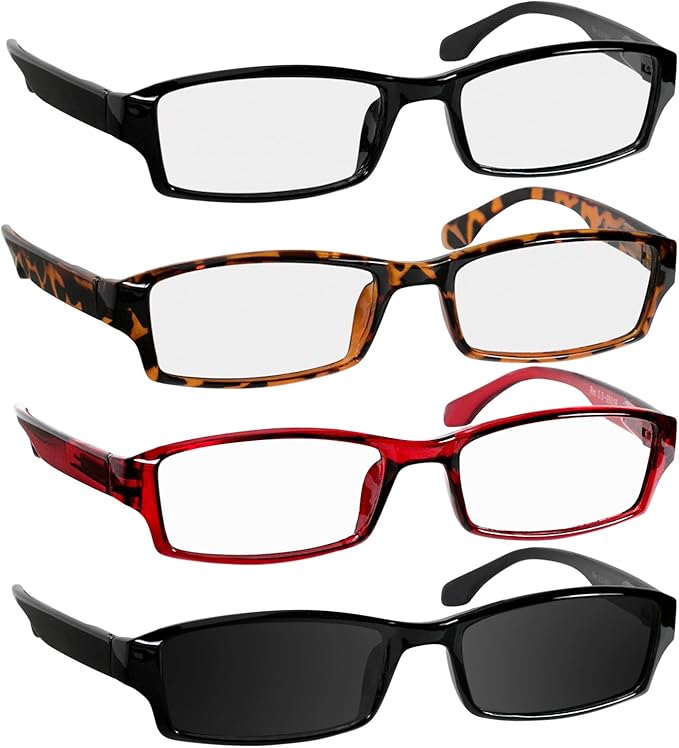 TruVision Readers Reading Glasses, Comfort Spring Hinges for Men and Women, 9501HP
