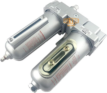 3/4" NPT HEAVY DUTY Industrial Grade 2 Stages Coalescing Filter Desiccant Dryer System For Compressed Air Lines, Metal Bowls, Great For Paint Spray And Plasma Cutter