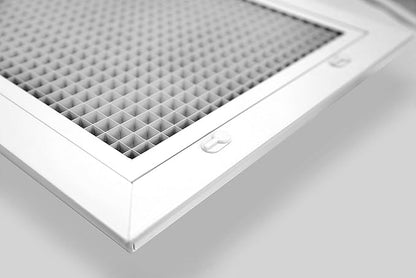 12" x 24" Cube Core Eggcrate Return Air Filter Grille for 1" Filter - Aluminum - White [Outer Dimensions: 14.5" x 26.5]
