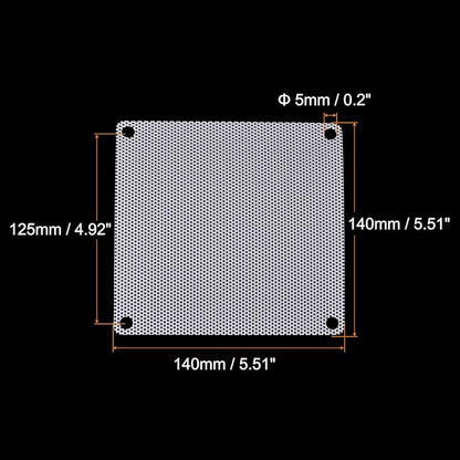MECCANIXITY 140mm Computer Fan Filter Grills PVC Mesh Dustproof Case Cover for Computers, White Pack of 12