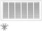 30x14 Return Air Vent Cover Grille for Wall or Ceiling Duct Opening - 1" Filter Compatible - Removable Flat Stamped Face Air Filter Grill by HVAC Premium - White - Overall Size: 32.5" x 16.5"