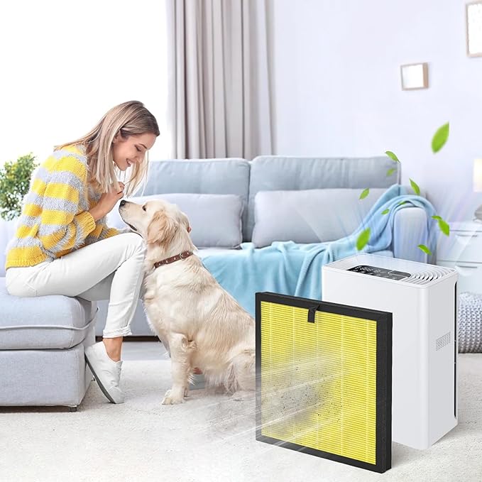 2 Packs G3 Pet Care Replacement Filter Compatible with Ameifu G3, Vewior A3, Tailulu HQZZ-260 Air Cleaner Purifier, 3-in-1 Filter of Premium Filter and Activated Carbon