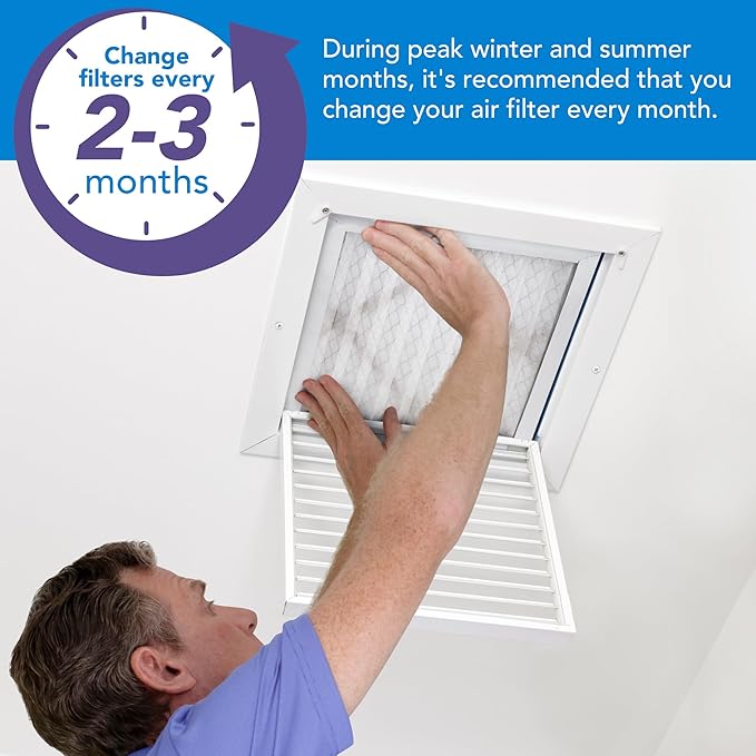 LotFancy 14x14x1 Air Filter MERV 11 6-Pack, Electrostatic Pleated AC Furnace Air Filter, Captures Dust, Smog & Pet Dander, Actual Size: 13.75"x13.75"x0.75"