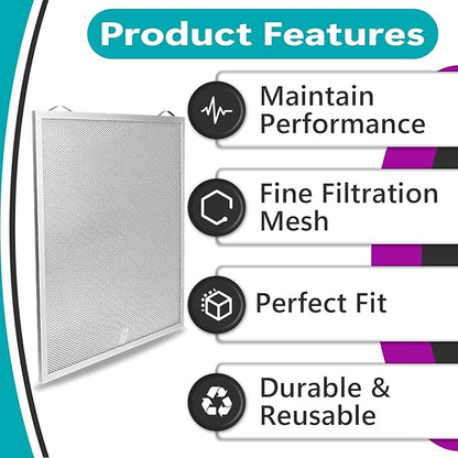 4 Pcs S99010430-002 Range Hood Filters Compatible with Broan-Nutone HPF30 Aluminum Mesh Grease Filter, Replaces 99010430-002, 4512880, 15.75''x13.78''x0.36''
