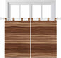 Brown Western Kitchen Curtains 45 Inch Length, Short Cafe Window Curtains Tab Top, Vintage Farmhouse Wood Barn Door Light Filtering Window Treatments Tier Drapes 27.5"x45" 2 Panel