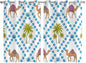 2 Panel Kitchen Cafe Curtains, Camels Palm Trees Sunlight Filtering Nature Air Through, Home Decor Window Covering Tier Curtains for Living Room 104W x 63L inch Tropical Desert Animal Plants Polka Dot