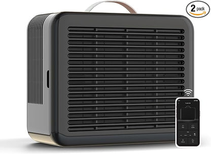 PuroAir 100i HEPA Air Purifiers for Home Pets - Covers Up To 550 Sq Ft - Filters Up To 99.9% of Pollutants, Smoke, Pollen, Dust - Quiet HEPA Air Filter - Air Purifiers for Bedroom (2 Pack)