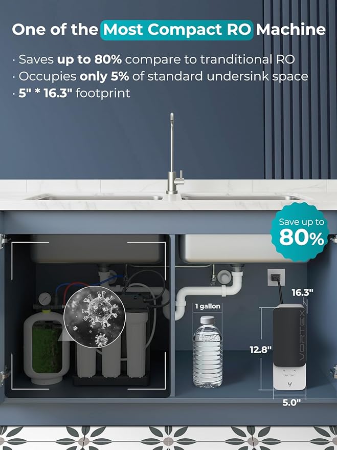 VIOMI® PFAS Reduction Reverse Osmosis System, NSF/ANSI 372&53&42 Certified, 9 Stage & 48 Months Filter, Tankless RO Water Filtration System Under Sink, 800G, Smart LED Reminder, Incl. 1 Extra Filter