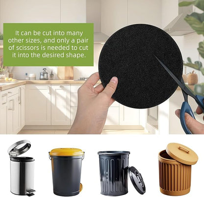 Compost Bin Charcoal Filters Replacement - 8 Pack 6.7 Inch Round Activated Charcoal Filters, Fits Most Countertop Compost Pail