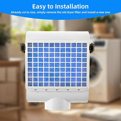 12-Pack Dryer Filter Replacement, Compatible with Better Vent Indoor Dryer Vent,Double Layer Filtration,Polyester Filters