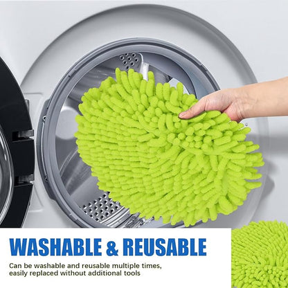 Microfiber Chenilles Pads for Shark Steamer S7001 s7020 s7000amz s7000 s7001tgt s7201 s8201 S7005 s8001 Series Rotating Steam Scrubber,Scrub Sanitize at The Same,Round Scrubbing Mop Replacement Pad