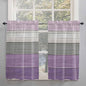 Country Wood Board Gray Purple Window Valance Curtains, Farmhouse Gradient Plank Light Filtering Kitchen Valance with 3-inch Rod Pocket for Living Room Bathroom Bedroom,2 Panel,27.5x45In
