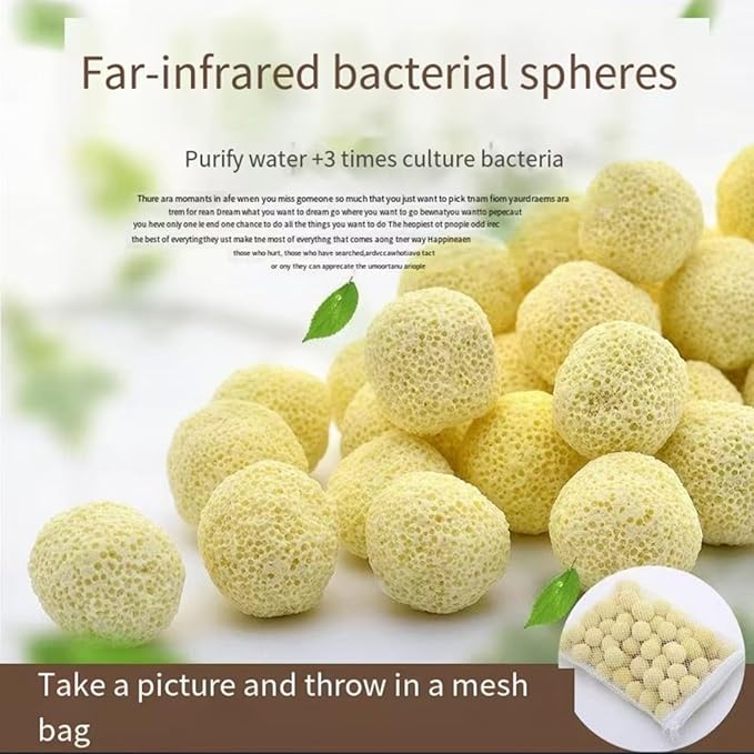 2500g 5.5lb Filter Media,bio Balls for Aquarium Filter，Pond Filter Media，Fish Tank Filter Media，Bio Balls Ceramic Rings ，Aquarium Filter Media with Mesh Bag
