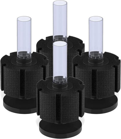 Pawfly Aquarium Bio Sponge Filter Quiet Betta Fry Shrimp and Small Fish Foam Filter for Fish Tank up to 30 Gallons, 4 Pack