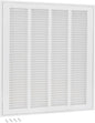 EZ-FLO 16 x 20 Inch (Duct Opening) Return Air Vent Cover for Wall or Ceiling, Solid Steel Return Air Filter Grille, HVAC Vent Cover, White, 61631